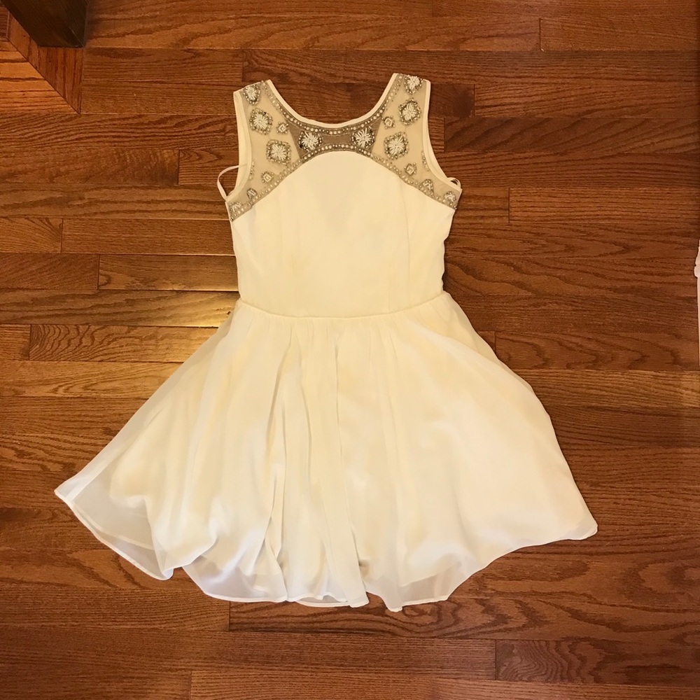 Fancy white skater dress